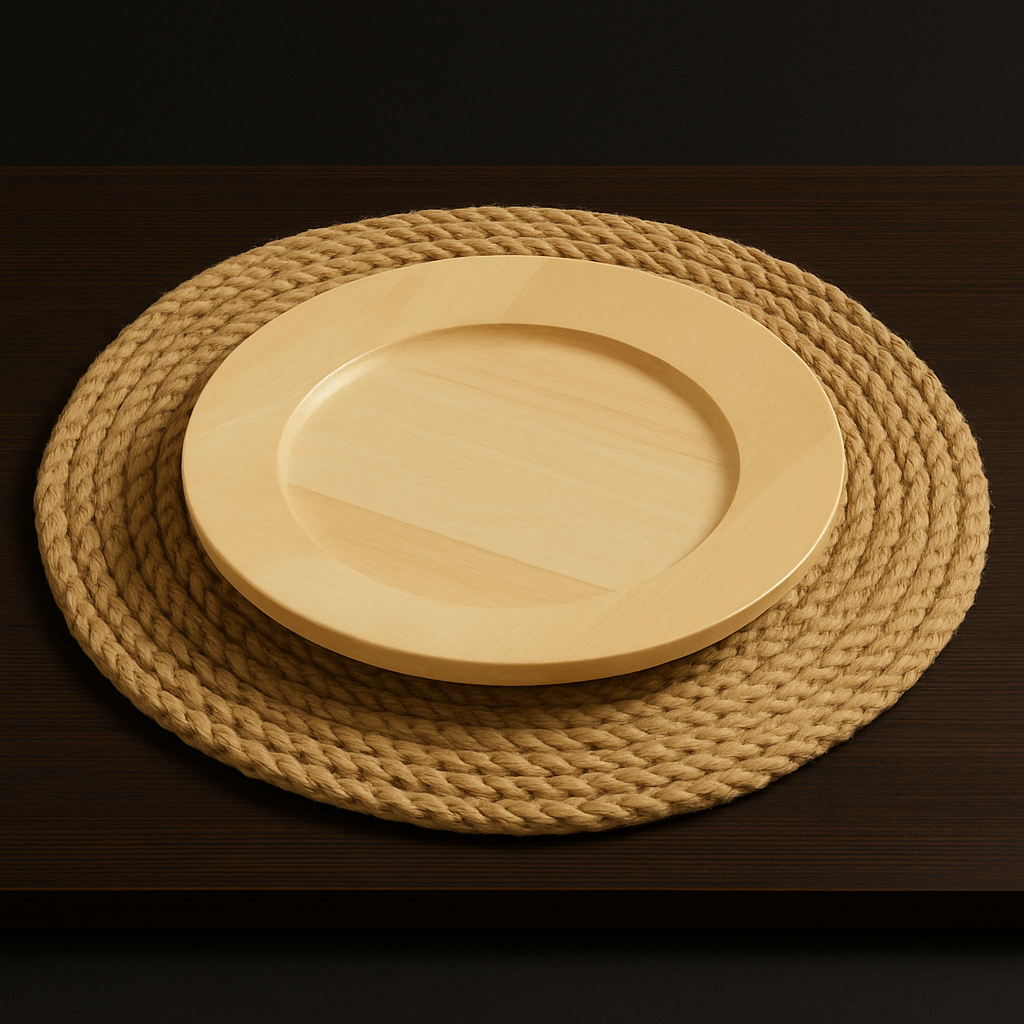 Handcrafted 13-Inch Artisan Wooden Charger Plate – Dining Table Decor