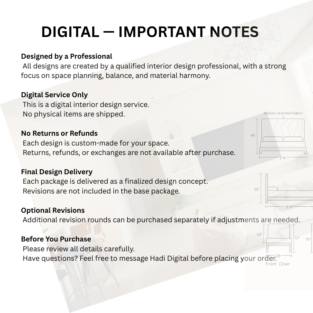 Interior Design Digital Services | Resell Digital Package - for Etsy -Amazon - Online