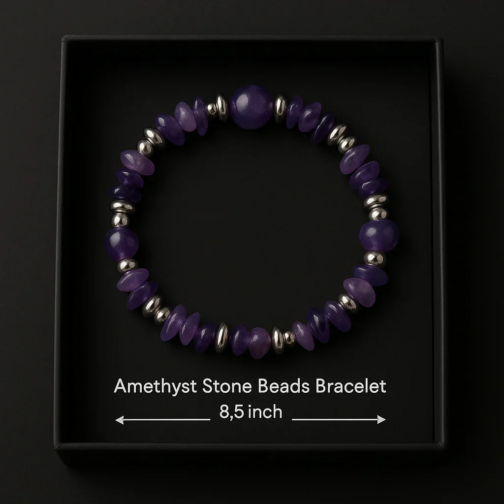 Handmade Natural Blue stone and chip Bead Bracelet Hadi Craft