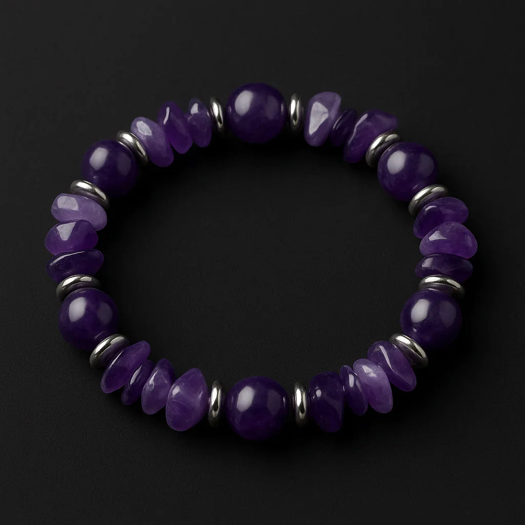 Handmade Natural Blue stone and chip Bead Bracelet Hadi Craft