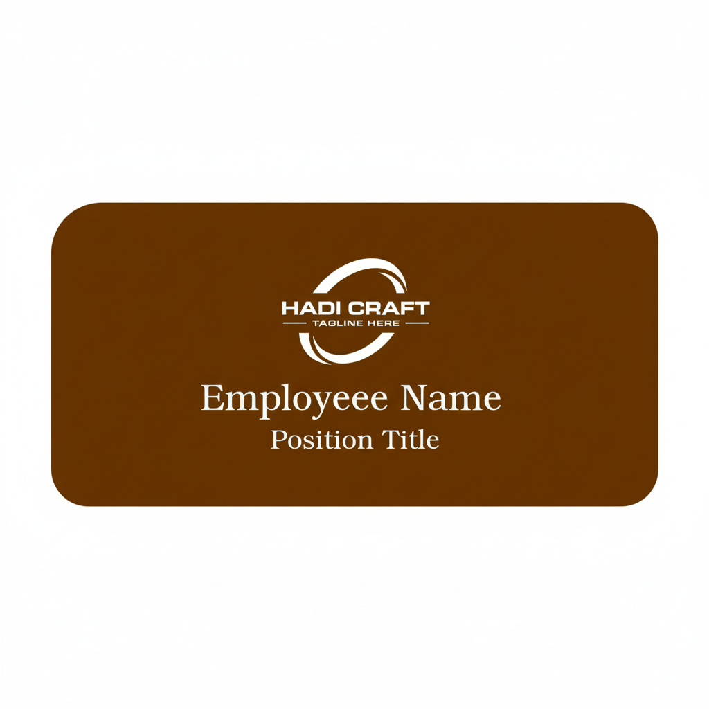 Custom 3x2 Name Tag with Pin or Magnet Backing – Laser Engraved Personalized Badge (Multiple Colors)