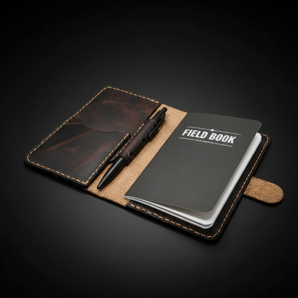 Leather Field Notes Cover – Walnut Brown | Everyday Carry | Handmade in USA