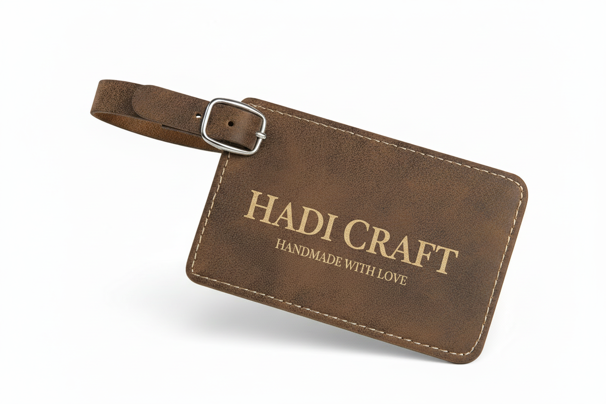 Premium Laserable Leatherette Luggage Tag, Size 4¼" x 2¾"