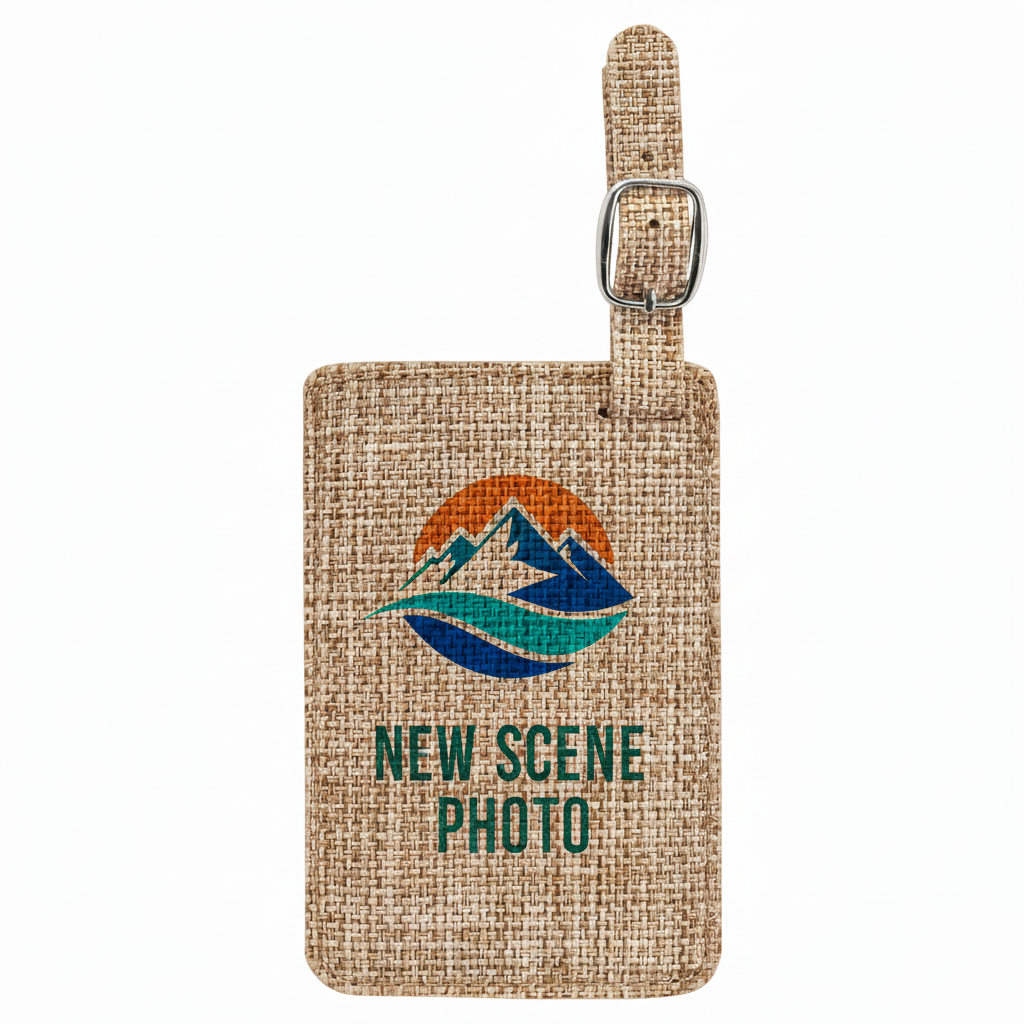 Sublimatable Burlap Luggage Tag – 4" 1/4 x 2" 3/4 Transform your travel essentials