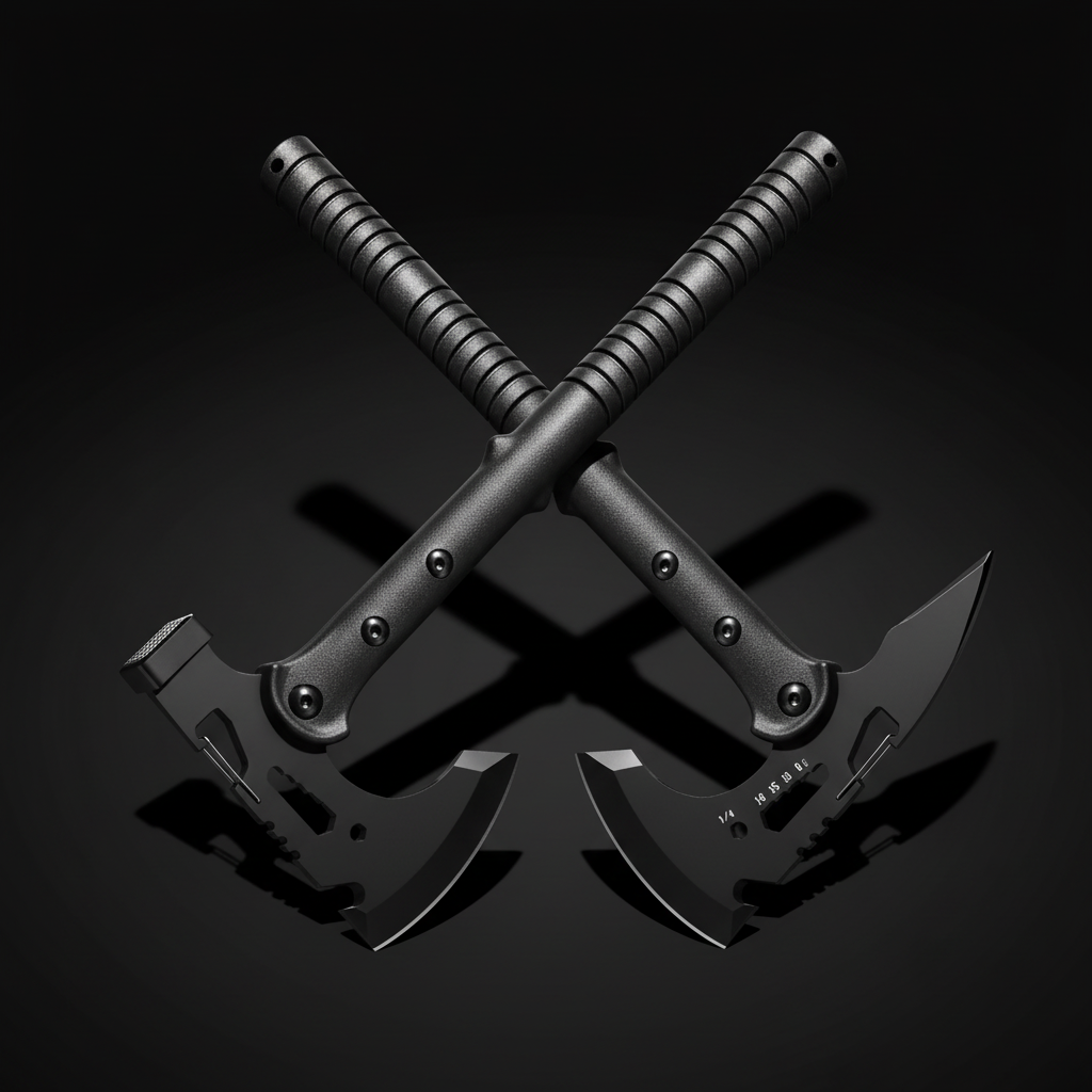 Camping & Outdoor Axe Set – 4 Piece Tactical Hatchet Set with 2 Canvas Sheaths | Multi-Functional Survival Axe for Camping, Picnics & Hiking