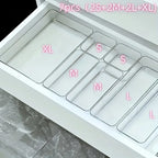 Acrylic Clear Drawer Organizer Set | Cosmetic Storage Box for Vanity, Desk & Office