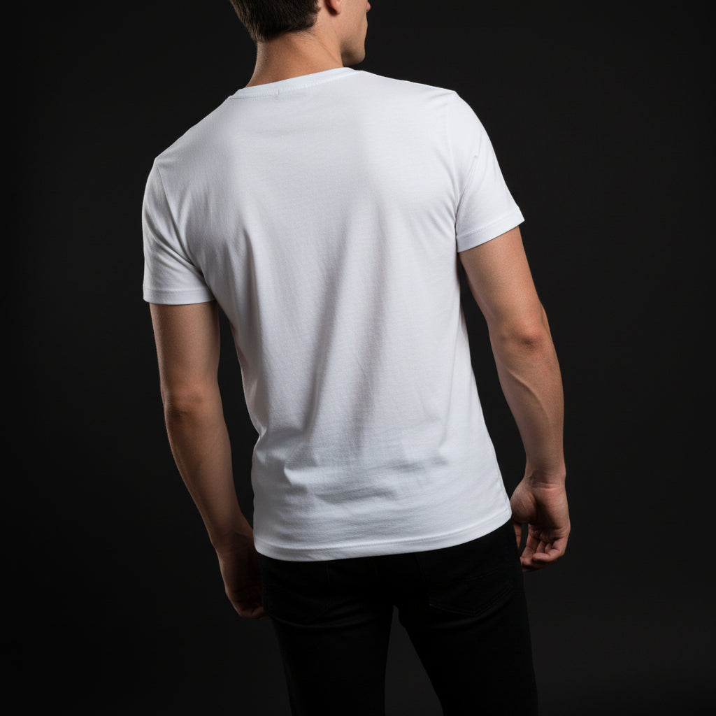 Men’s Heavy Cotton T-Shirt with Front Print – Made in USA, Premium Comfort Tee