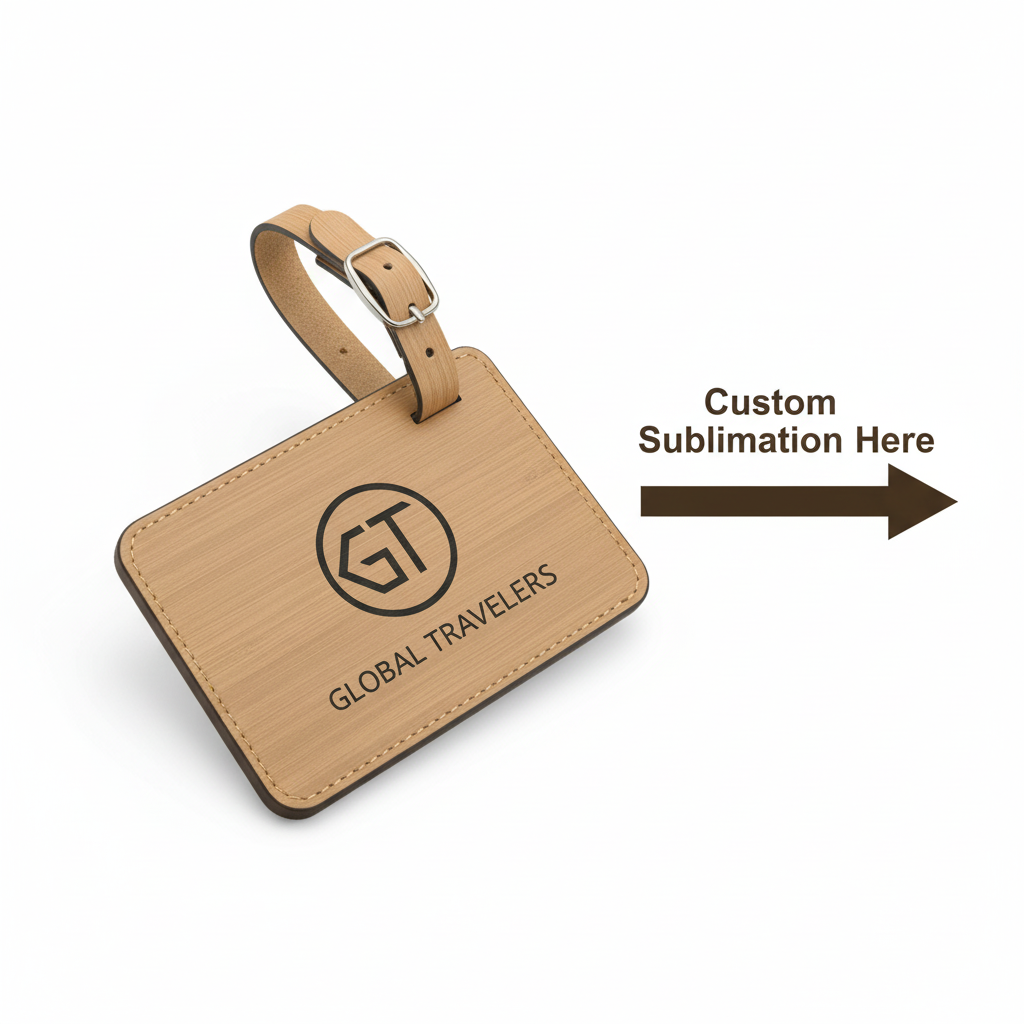 Premium Laserable Leatherette Luggage Tag, Size 4¼" x 2¾"