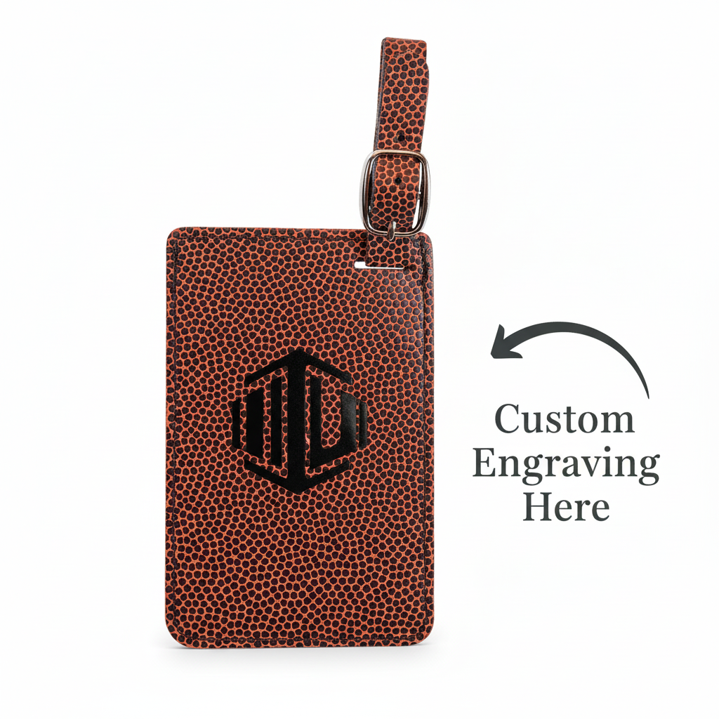 Premium Laserable Leatherette Luggage Tag, Size 4¼" x 2¾"