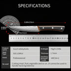 6-Piece Non-Stick Stainless Steel Steak Knife Set with Wooden Handles - Hadi Craft