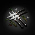 6-Piece Non-Stick Stainless Steel Steak Knife Set with Wooden Handles - Hadi Craft