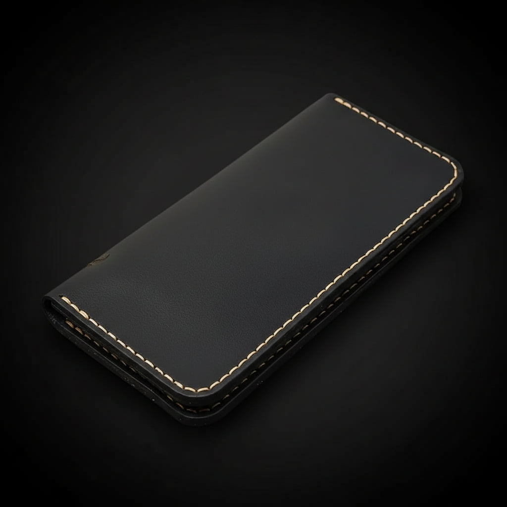 Houstonian Long Leather Wallet for Men – Full-Grain & Personalized | Handmade in USA