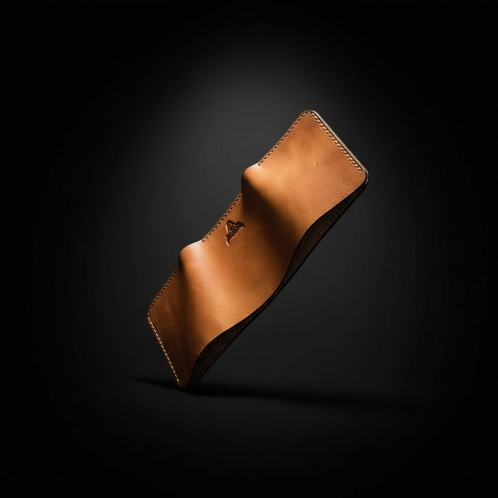 Handmade Leather Trifold Wallet for Men – Full-Grain & Personalized | The Trinity | Hadi Craft USA