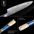 67 Layer Damascus Kitchen Knife Set Knives with Wooden Handle - Hadi Craft