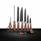 7-Piece Stainless Steel Chef Knife Set with Storage Case & Scissor - Hadi Craft