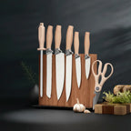 7-Piece Stainless Steel Chef Knife Set with Storage Case & Scissor - Hadi Craft
