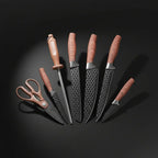 7-Piece Stainless Steel Chef Knife Set with Storage Case & Scissor - Hadi Craft
