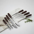 8-Piece Premium Stainless Steel Kitchen Knife Set with Wooden Handles - Hadi Craft