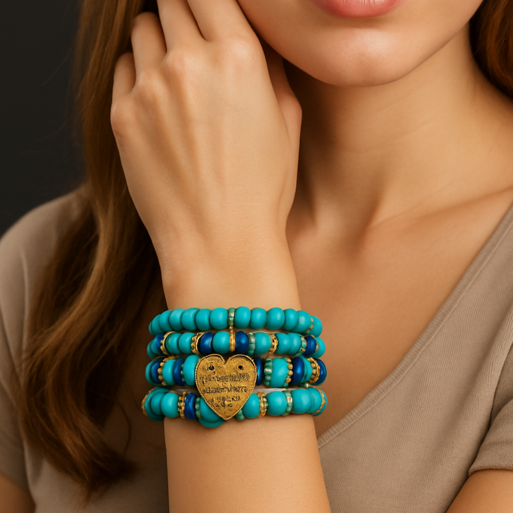 Bohemian Beaded Bracelet Set for Women & Men Handmade Stretch Stackable Bracelets