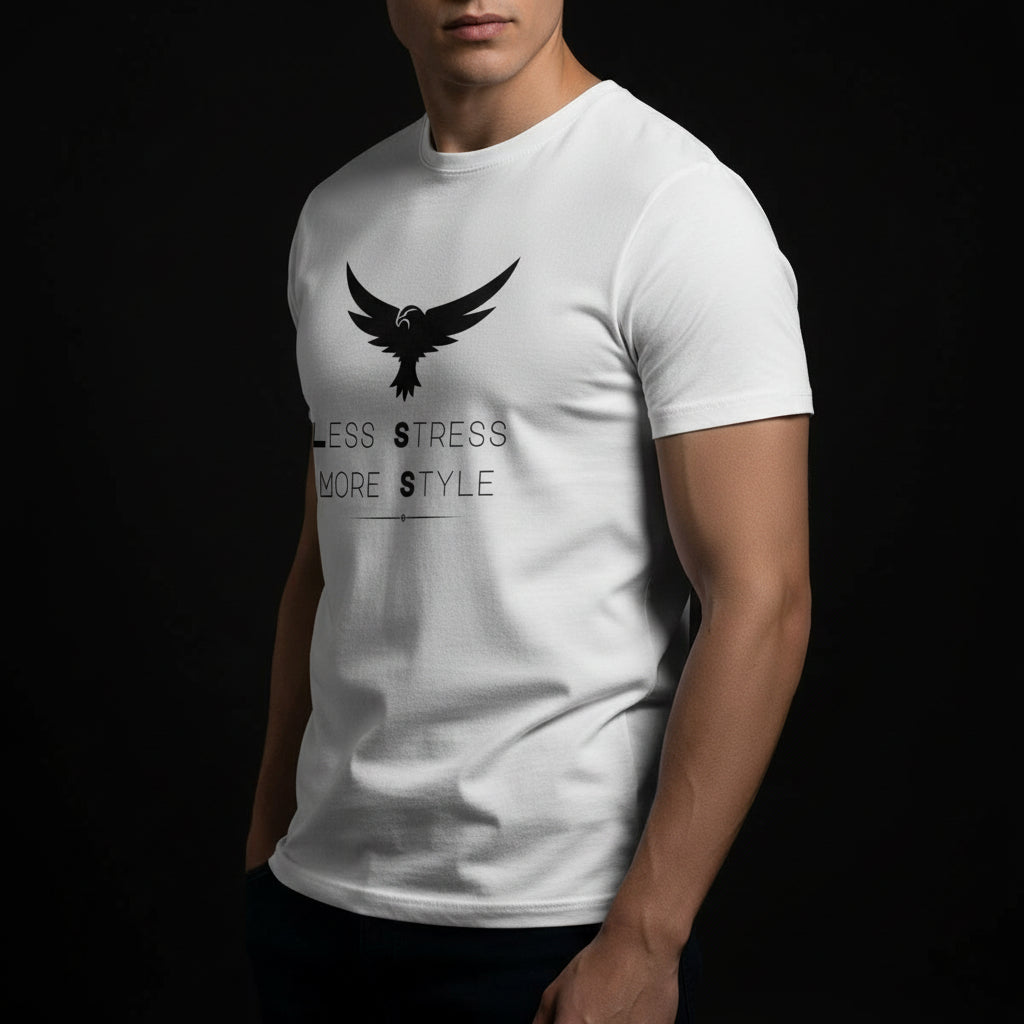 Men’s Heavy Cotton T-Shirt with Front Print – Made in USA, Premium Comfort Tee