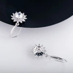 925 Sterling Silver 0.5 carat * 2 Moissanite Sunflower Earrings Sunny Fashion Elegant Female Mother's Day Gift for Mom USA Stock - Hadi Craft