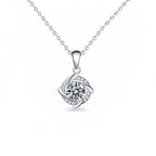 925 silver moissanite necklace Silver Destiny Moissanite Pendant - Hadi Craft