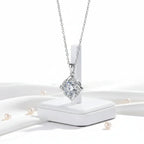 925 silver moissanite necklace Silver Destiny Moissanite Pendant - Hadi Craft