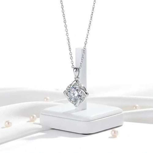 925 silver moissanite necklace Silver Destiny Moissanite Pendant - Hadi Craft