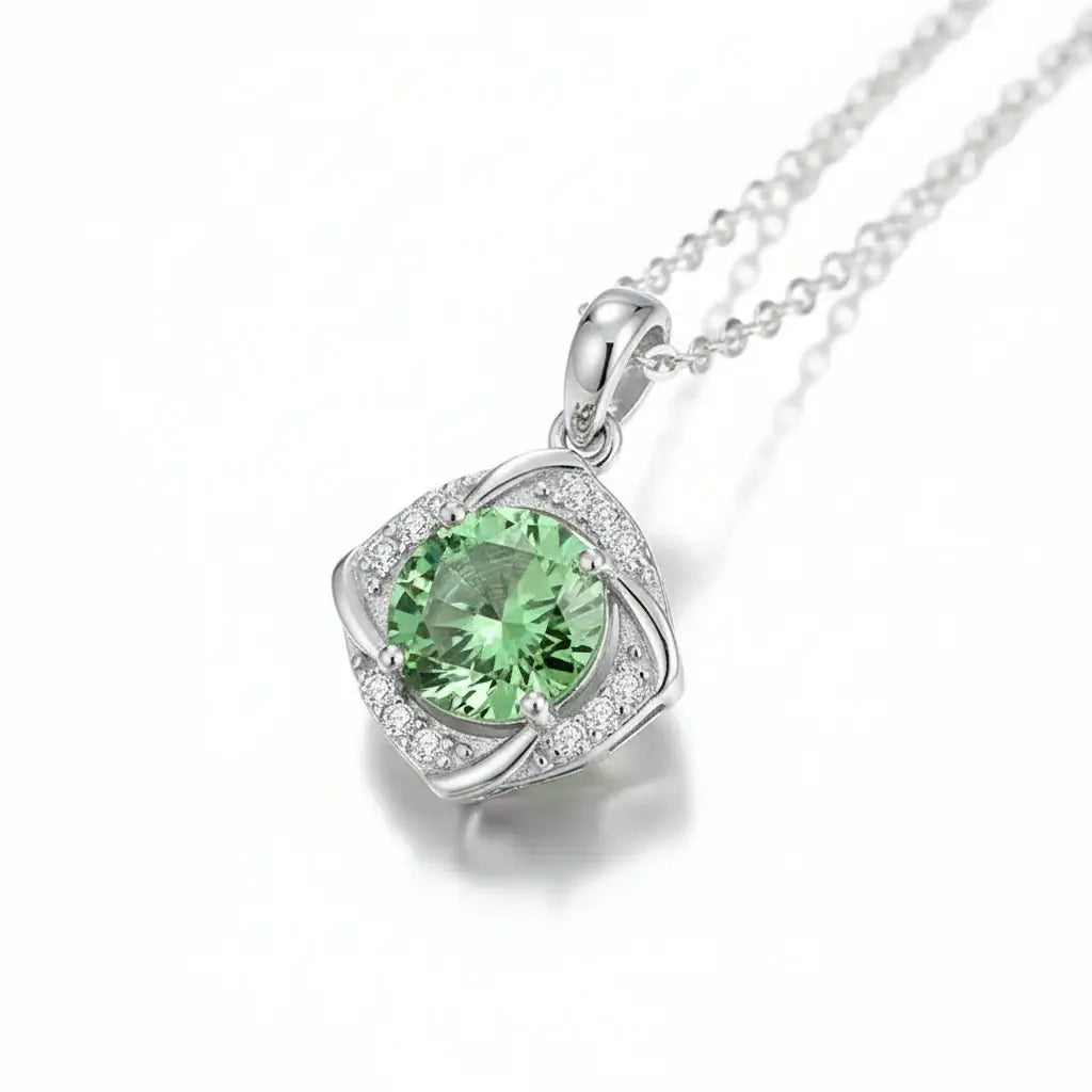 925 silver moissanite necklace Silver Destiny Moissanite Pendant - Hadi Craft