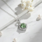 925 silver moissanite necklace Silver Destiny Moissanite Pendant - Hadi Craft