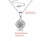 925 silver moissanite necklace Silver Destiny Moissanite Pendant - Hadi Craft