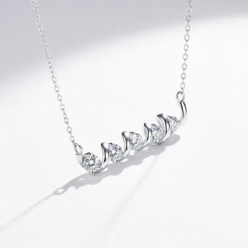 925 sterling silver moissanite pendant necklace Luxury Pendant - Hadi Craft