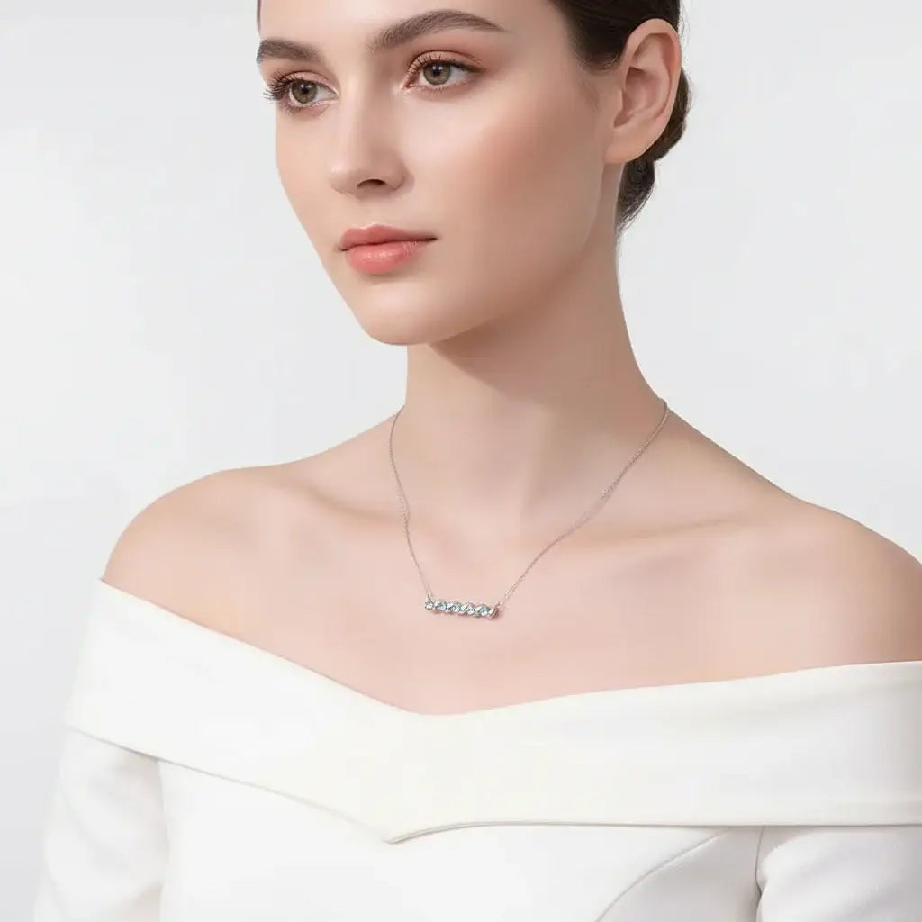925 sterling silver moissanite pendant necklace Luxury Pendant - Hadi Craft