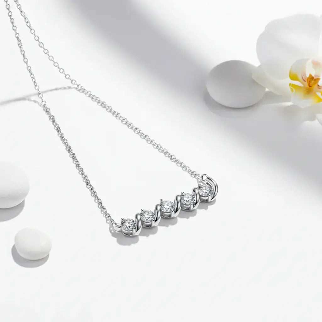 925 sterling silver moissanite pendant necklace Luxury Pendant - Hadi Craft