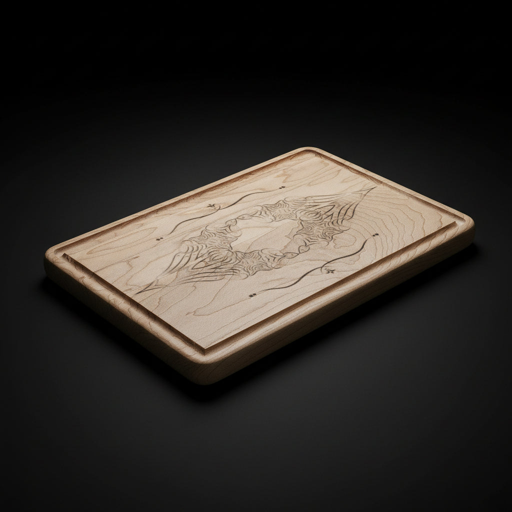 Wooden Cutting Board – Rustic Charcuterie & Serving Board (USA Made)