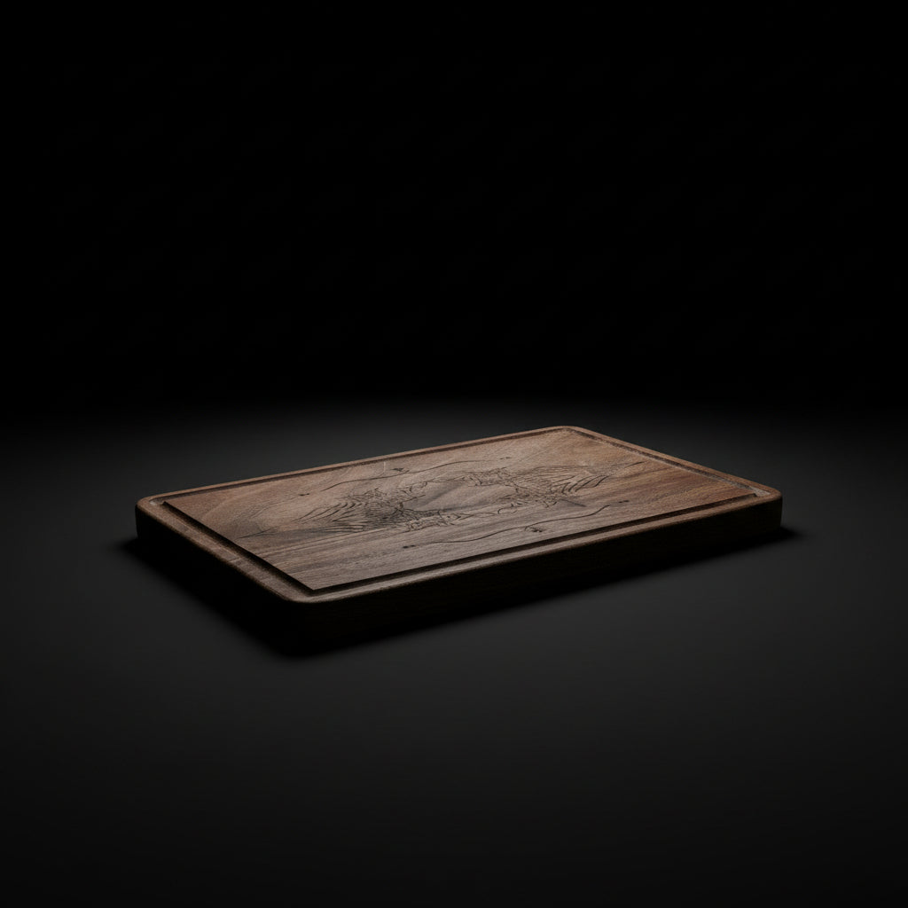 Wooden Cutting Board – Rustic Charcuterie & Serving Board (USA Made)