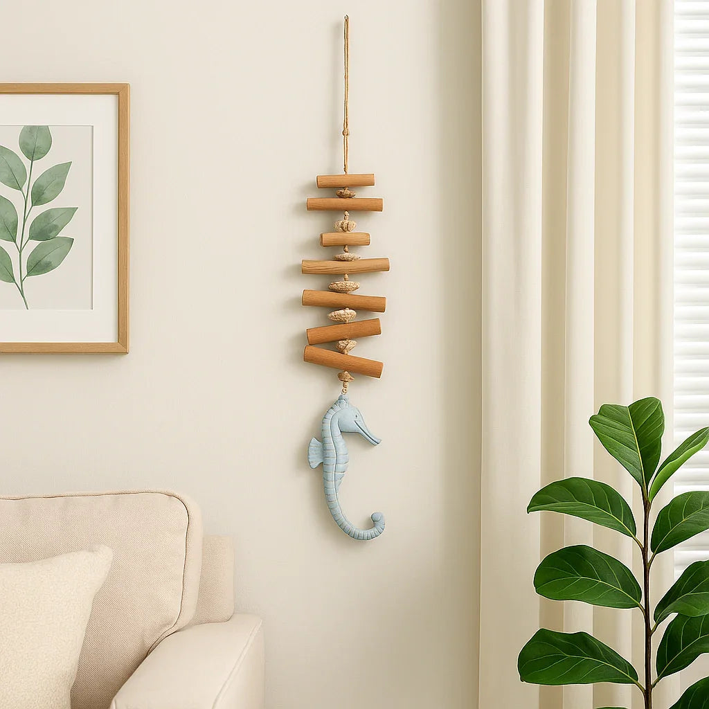 Wooden Driftwood Wall Decor, Seahorse Home decor Hadi Craft