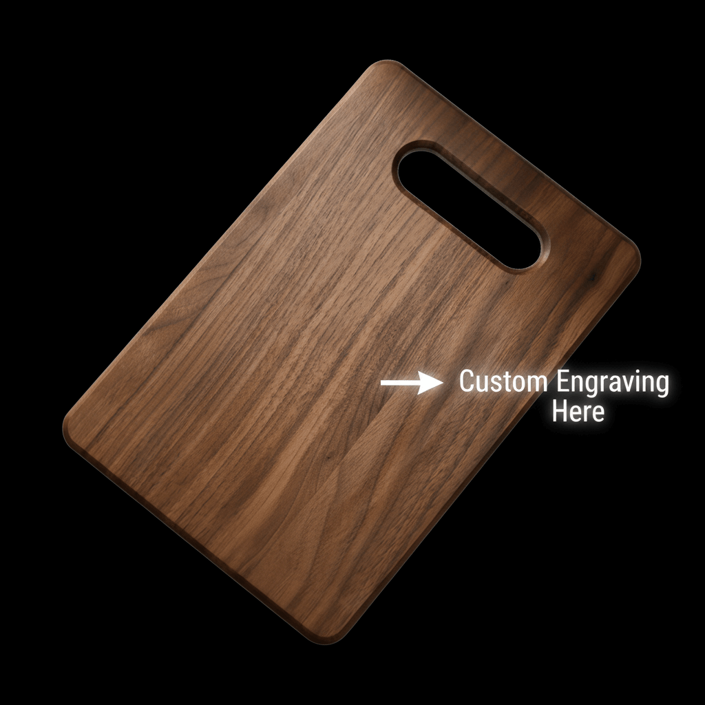 9x6 Walnut Wood Cutting Board – Handmade Charcuterie & Serving Board - Hadi Craft