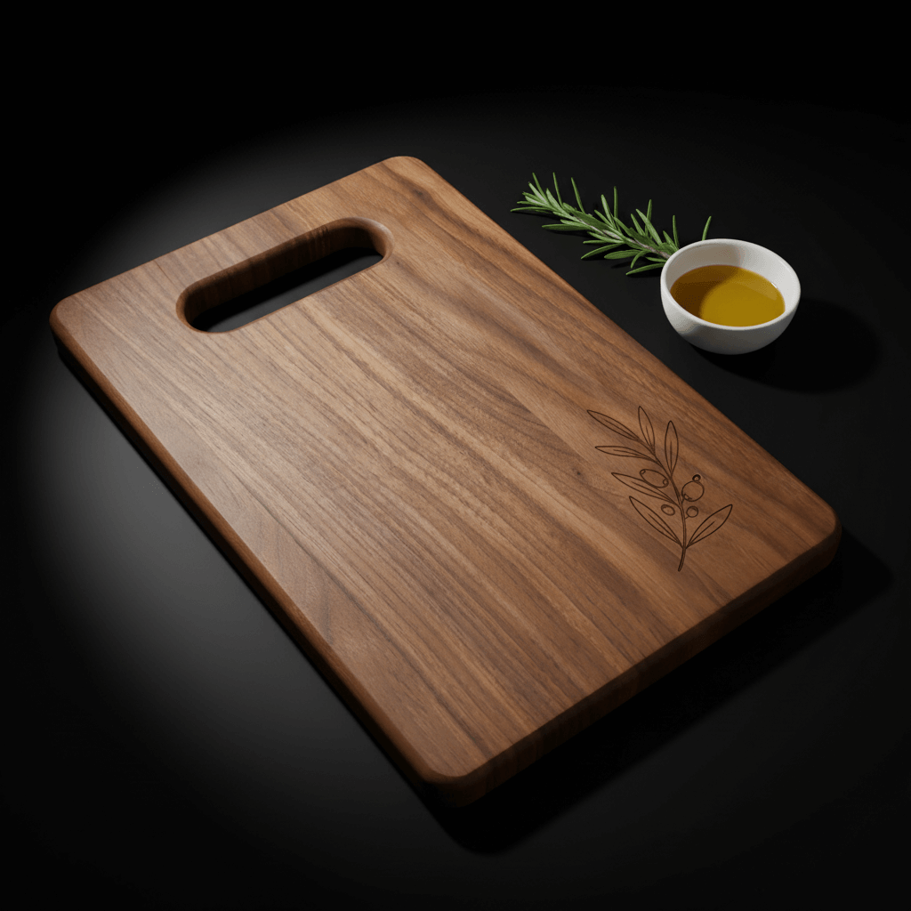 9x6 Walnut Wood Cutting Board – Handmade Charcuterie & Serving Board - Hadi Craft