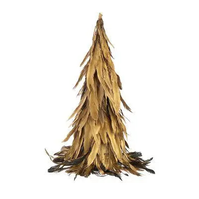Dyed Festive Natural Christmas Tree White Farmhouse Cock Feather Tree for Fall Christmas Indoor Outdoor Decoration-0