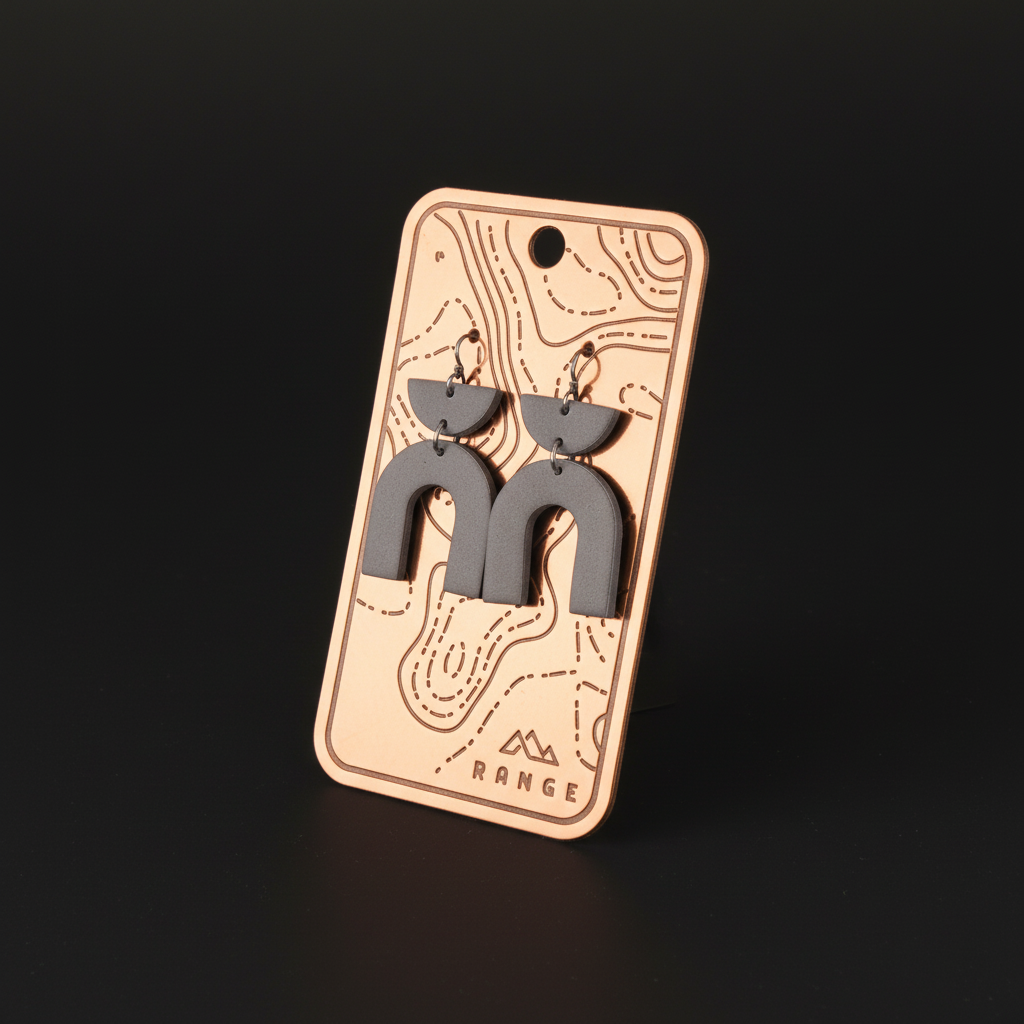 Arched Leather Earrings – Modern & Lightweight