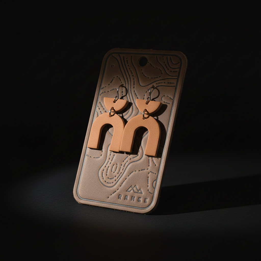 Arched Leather Earrings – Modern & Lightweight