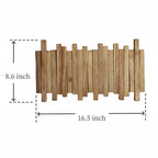Acacia wood coat rack Wall Mounted with Flip Down Hooks, Entryway - Hadi Craft