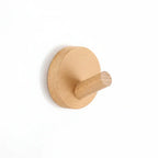 Adhesive Wooden Coat Hooks Wall Hooks 4 Pack, Seamless Hooks - Hadi Craft
