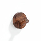 Adhesive Wooden Coat Hooks Wall Hooks 4 Pack, Seamless Hooks - Hadi Craft