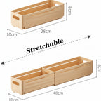 Adjustable drawer organizer Retractable Stackable Storage Box - Hadi Craft