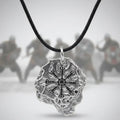 Aegishjalmr Viking necklace for men – Viking Rune Pendant Norse Amulet - Hadi Craft