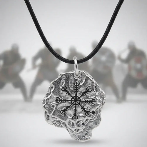 Aegishjalmr Viking necklace for men – Viking Rune Pendant Norse Amulet - Hadi Craft