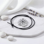 Aegishjalmr Viking necklace for men – Viking Rune Pendant Norse Amulet - Hadi Craft