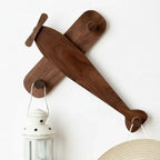 Airplane shaped coat rack for kids Wooden Wall Coat Hooks for Kids - Hadi Craft